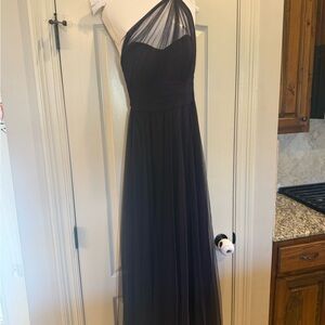 Elegant Plum One-Shoulder Dress